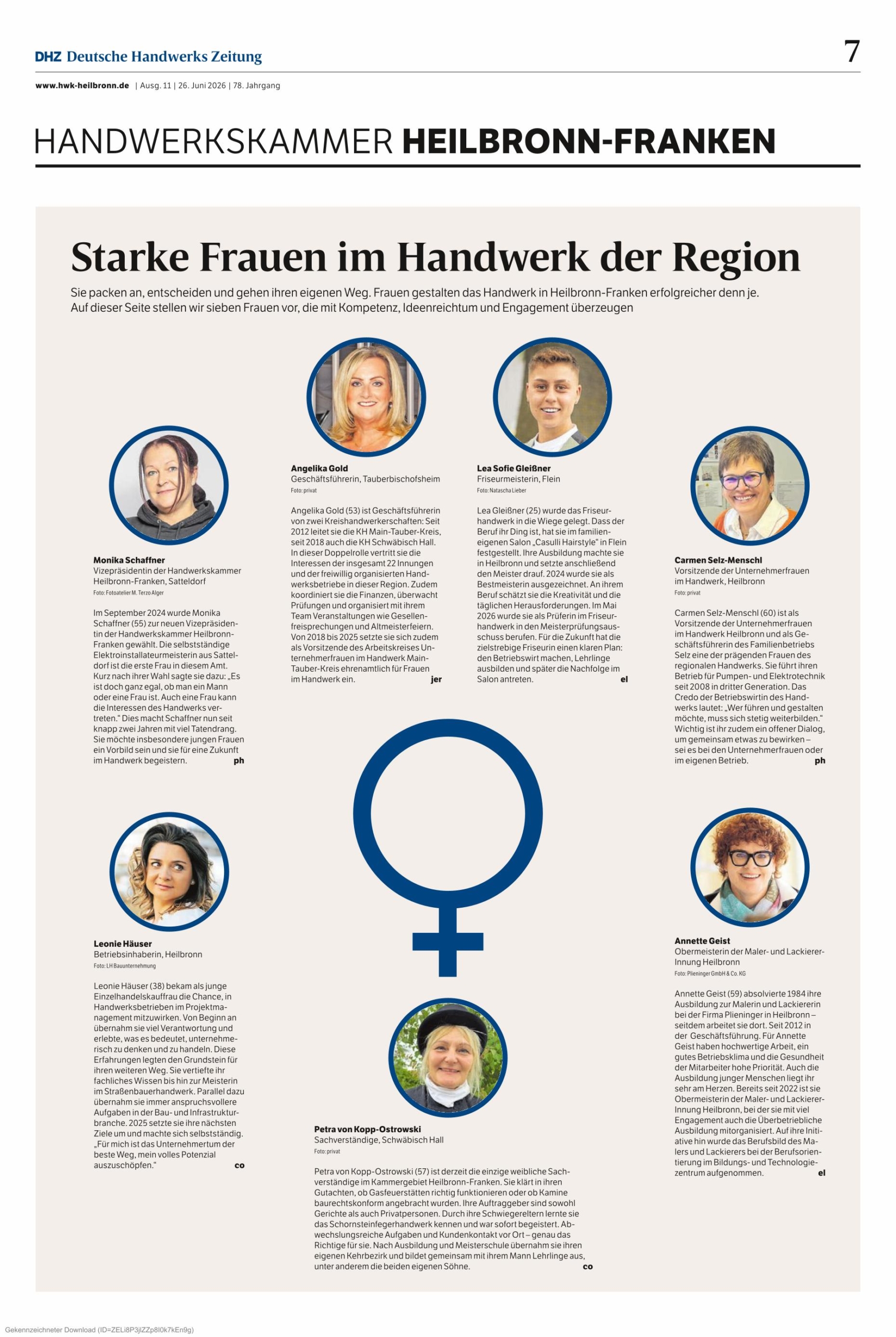 Leonie Häuser LH Bauunternehmung
Handwerkskammer Heilbronn Franken